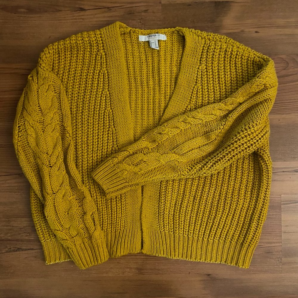 Yellow Cardigan – Forever 21
